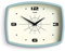 JONES CLOCKS® Film wanduhr | Rechteckige retrouhr | 25cm | Blassblau | Cooler midcentury designerlook für küche, Wohnzimmer oder büro