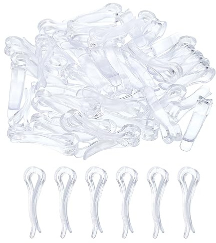 QUARKZMAN 100Stk Haltbar Plastik Krokodilklammern 1.54 Klar U Form Shirt | Clip Wäscheklammer für Klappbar Krawatten Hosen Socken Bekleidung