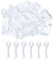 QUARKZMAN 100pz Durevole Plastica Alligatore Clip, 1,54 Trasparente Forma U Camicia Clip Molletta per Piegatura Cravatte, Pantaloni, Calzini, Coperchio