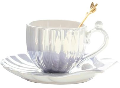 250 ml - Tasse à café en céramique créative européenne nacrée - Service à thé de l'après-midi - Violet dégradé