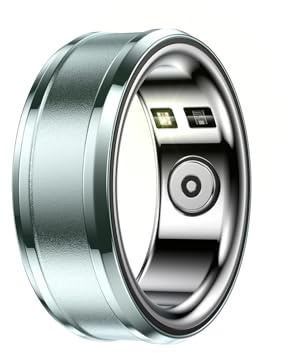 Cuifati Fitness Tracker Ring, Waterproof Activity Tracker with Heart Rate, Pedometer, Sleep Tracking, Monitor & Step Calorie Counter, Smart Ring Health Tracker for Women Men (Green)