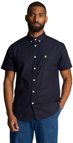 Lyle & Scott Mens Oxford Shirt Short Sleeve (Dark Navy) M