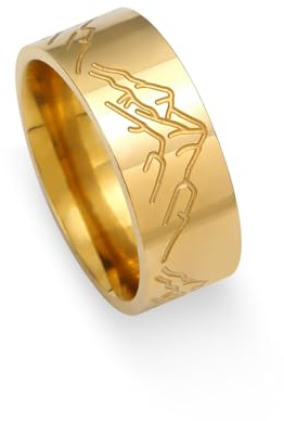 UNIFT Berg Ring für Männer Frauen Edelstahl Stilvolle Chic Berg Outdoor Wandern Ring Schmuck für Naturliebhaber