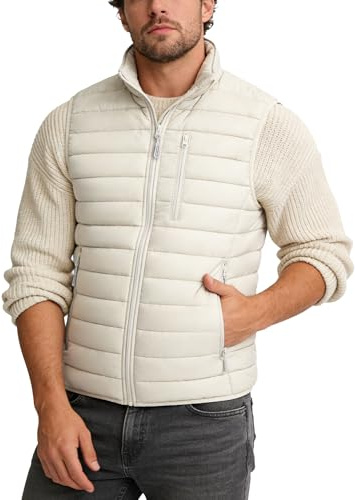 Outdoor Ventures Men's Packable Puffer Vest Quilted Gilet with 5 Pockets | Lightweight, Water Resistant, Warm, Windproof, Machine Washable, for Hiking Golf Running Travel Camping Cycling Casual