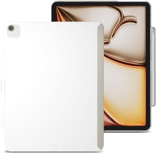 MAGEASY CoverBuddy Lite für M3/M2 iPad Air 13 Zoll (2024–2025) – iPad Air Hülle kompatibel mit Magic Keyboard, mit Apple Pencil Pro Stifthalter – Weiß