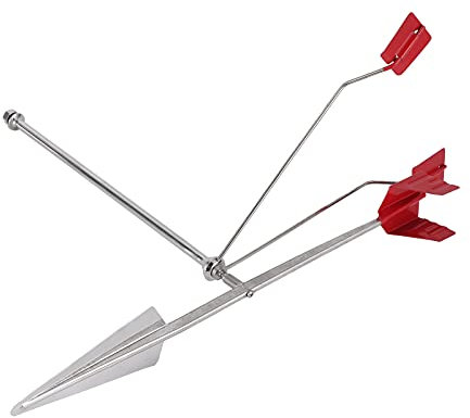 Veleta para Barcos, Indicador de Dirección Meteorológica Marina para Navegación en Yates, Acero Inoxidable 304 con Reflector Luminoso y Punta a Prueba de Pájaros, Ideal para