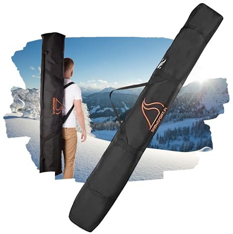 SnowSport Double Ski Bag Skitasche Prestige für 2 Paar Ski und Skistöcke - sehr dick gepolstert - für Flugreisen Busreisen Autoreisen geeignet (180)