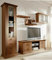 clever-moebel Wohnwand aus Kiefernholz im Landhausstil, Wohnzimmer-Schrank (braun)