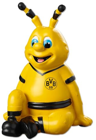 BVB Spardose Emma Maskottchen, Borussia Dortmund Fanartikel, Kunststoff, Gelb-Schwarz