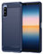 Vavies Schutzhülle für Xperia 10 II Case, für Sony 10 II XQ-AU51 Stoßdämpfende Karbonfaser-Hülle mit TPU-Rahmen - Ultradünne Schockfestige Handyhülle für Sony Xperia 10 II blau