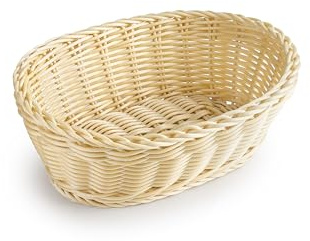 IBILI - Panera Polyratan Espiga Oro Oval 18X13X7 cms