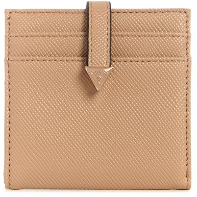 GUESS Damen Laurel Tab Card Case Wallet Kartenetui, Beige