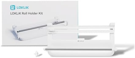 LOKLIK Vinyl Roll Holder with Built-in Trimmer iCraft Cutting Machine - Smart Material Dispenser with Replacement Blade - Precise Cuts of Smart and Heat Transfer Vinyl