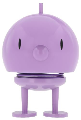 Hoptimist Bumble Wackelfigur & Glücksbringer, Skandinavische Deko Figuren für Wohnzimmer, Schreibtisch, Büro, Bürodeko & Lustige Kleine Geschenke, 7,4 x 8,5 x 10,5 cm, Medium, Lavender