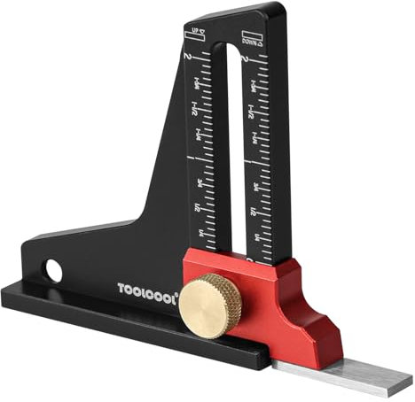 TOOLCOOL Höhenmesser Tiefenmesser Holzbearbeitungswerkzeug Einstelllehre Setup Blöcke für Tischsäge Router Tisch Bohrmaschine Presse Bandsäge - Imperial