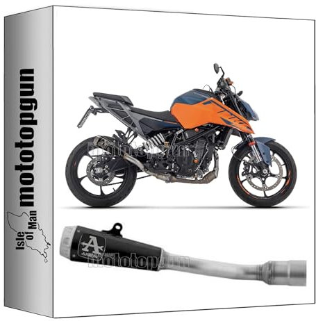 pot echappement approuve arrow pro-race en nichrom noir compatible avec ktm duke 125 2024 mototopgun 71972prn