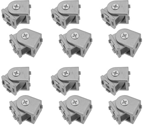 Reinscer Lot de 12 articulations pivotantes en alliage d'aluminium pour profil d'extrusion 2020 série 2020