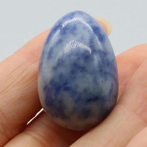 Großhandel Naturstein Ostern farbige Eierform Heimdekoration Opal Reiki Heilkristall Ornamente polierte Edelsteine 20 x 30 mm 1 Stück-Sodalith-20 x 30 mm
