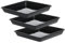 Lot de 3 soucoupes carrées de 30 x 30 cm d'épaisseur pour l'extérieur et l'intérieur - Assiettes pour récupérer l'eau pour plantes en pot