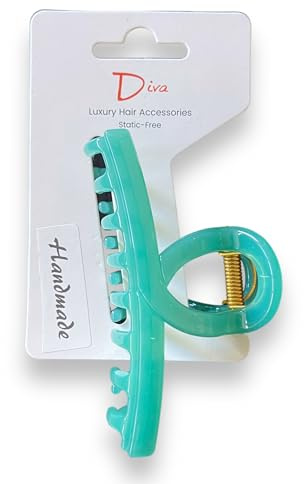Pinces à cheveux (turquoise, 9 cm)