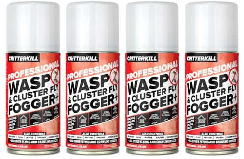 CritterKill Cluster Fly and Wasp Killer Smoke Bomb Fogger 150ml - Targets Hard to Reach Places and Nests - One Click Activation - Use in Attics, Garages and Lofts - Covers 180m3 (4)