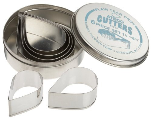 Ateco, Acier inoxydable, goutte d'eau, bord uni