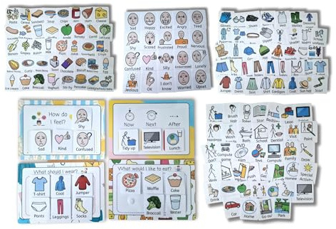 Learning Fun Resources Bumper Pack Of Communication Cards - SEN/Autism - with 140 Communication cards - 4 communication boards