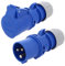 16 Amp 240v Site Trailing Plug & Socket 230v 16a 3 Pin PCE 240 Volt Blue Hook Up 1X 3001655 1X 3001678
