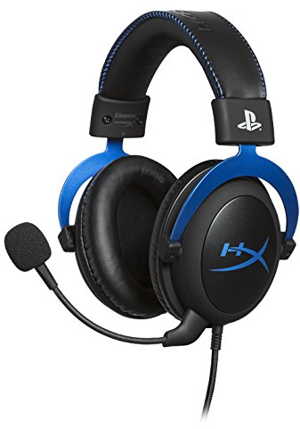 HyperX Cloud Casque de jeu sous licence officielle Playstation pour PS4 avec contrôle audio en ligne, microphone amovible antibruit, mousse à mémoire de forme confortable Noir