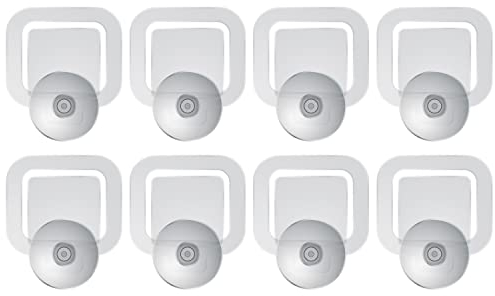 Wicked Chili 8X Porta Bollo Adesivo Parabrezza con Ventosa da 30 mm, per Ticket, portabiglietti, easypark parcheggio, permessi, Biglietti, Etichette tagliando Auto (Fatto in Germania) Trasparente