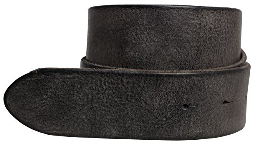 Brazil Lederwaren Wechselgürtel aus weichem Vollrindleder Used-Look ohne Schnalle 4 cm | Druckknopf-Gürtel für Damen Herren 40mm | Vintage-Look