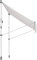 Outsunny Toldo Manual Retráctil 2x1,5 m Toldo Exterior Terraza Enrollable Altura Ajustable con Manivela 170-280 cm Sin Taladro para Balcón Jardín Blanco