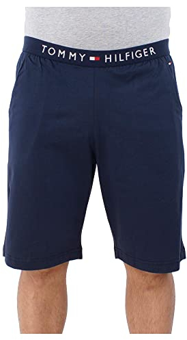 Tommy Hilfiger Short De Salon en Jersey Classic Logo pour Homme, Bleu Marine XLarge