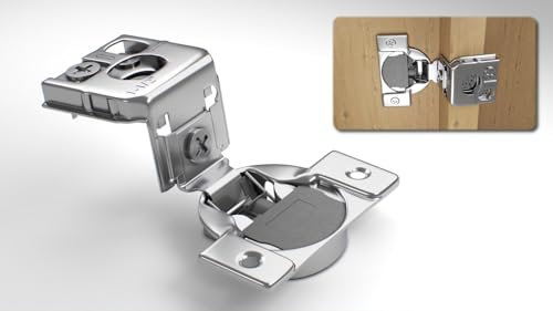 Berta 20 Pack, 1-1/2 inch Overlay 3D Soft Close Concealed Hinge for Face Frame Door, Smooth Slow Self Closing Hinges, Satin Nickel, Hidden 105° Open Angle Hinge for Kitchen Cabinet Door
