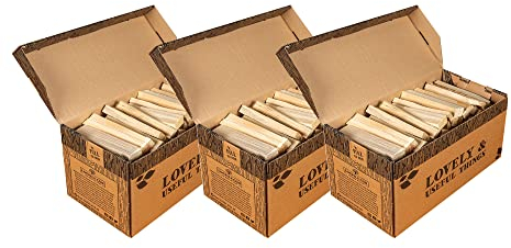 Logpile - Kiln Dried Kindling Wood for Log Burners (3 boxes) | Quick & Easy Fire Lighting Smokeless Fire Starter for Wood burners, Fireplaces, Stoves, Pizza Ovens | Sustainably Sourced Natural Wood