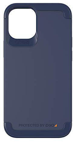 ZAGG Gear 4 Wembley D30 Protective Case for Apple iPhone 12 Mini, Shockproof, Slim, Wireless Charging, (Blue)