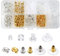 TOAOB 600 Stück Ohrring Verschlüsse 10 Stile Sichere Ohrring Rücken Stopper Metall Kunststoff Gummi Ohrstopper Schmetterlinge Runde Form Sicherheit Verschlüsse für Haken Ohrringe Ohrstecker