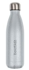 Bouteille isotherme personnalisable 500 ml | Argent à paillettes Gourde personnalisable
