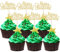 Gyufise Cupcake-Topper mit Aufschrift Merry Christmas, goldfarben, glitzernd, 24 Stück