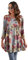 Enmain Damen Tunika Top 3/4 Langarm Blusen Tuniken Longline Bluse Longshirt Casual Elegante Rundhals Swing Tunika Tops für Damen Grau