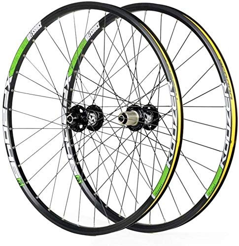 Generic Mountain MTB Fahrrad Laufradsatz Fahrrad Laufradsatz für 26 27,5 29 Zoll MTB Felge Scheibenbremse Schnellspanner Mountainbike Laufräder 24H 8 9 10 11
