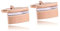 Whoiy Manchettenknoepfe Hochzeit Rosegold, Manschettenknöpfe Herren Gravur Edelstahl Camber-Rechteck für Männer Smokinghemd Kostenlos Gravieren
