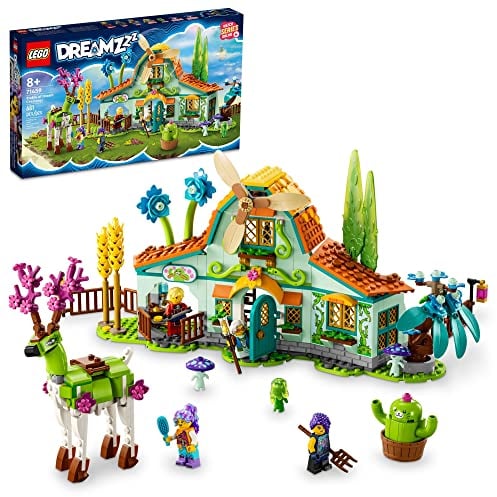 LEGO 71459 DREAMZzz Traumkreaturenstall, Bauernhof-Set mit Hirschfigur, die auf 2 Arten gebaut Werden kann, inklusive Minifiguren und mythischen Tieren, Spielzeug für Jungen und Mädchen