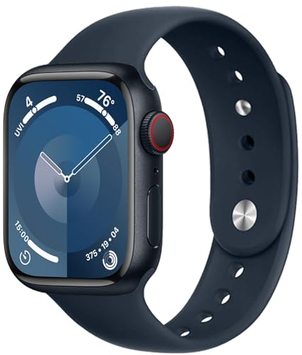 Sportarmband für Apple Watch Armband 44mm 46mm 40mm 42mm 41mm 45mm 38mm 49mm iWatch Armbänder Damen Herren,Weiches Silikon Band Apfelband für Apple Watch SE 2024 Serie 10 9 8 7 6 5 4 3 Ultra/2 Strap