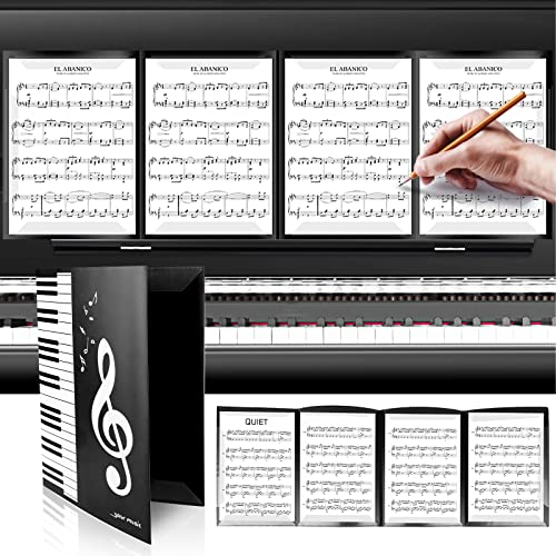 Molbory Classeur de partitions à 6 pages - Pliable - Classeur de musique - Format A4 - Format A4 - Classeur de fichiers de musique - En plastique - Pour musiciens, groupe