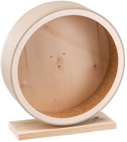 Ferplast Holzlaufrad Meerschweinchenrad aus Holz, Laufrad Holzspielzeug Mäuse Chinchillas Meerschweinchen, Durchmesser 32,5 cm