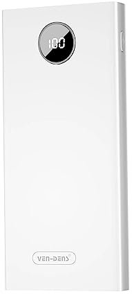 Power Bank 20000mAh, With Built in Cables 22.5W Power Bank Fast Charging Battery Phone Charger Powerbank For iPhone/Samsung Galaxy/Google Pixel/Sony Xperia (WHITE, PB019-20000-mAh)