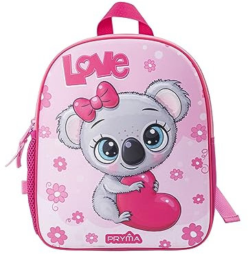Pryma Zaino Spalla 3D Rilievo Soft Touch 31 X 25.5 X 10 Cm, Scuola dell'Infanzia e Asilo (Bimba Koala)