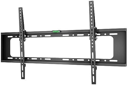 Tilting TV Wall Bracket for 37-70 Inch Screen, Flush TV Wall Mount Tilt up to 55 kg - Universal TV Wall Bracket Tilt VESA 75x75 - VESA 600x400/ TV Holder for Wall/Wall Mounted Screen TME-64B Black