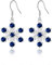 Weihnachtsgeschenke für Damen, Schneeflocke Ohrringe mit blaue funkelnde Weiß Zirkonia Ohrhänger Haken-ohrringe für Frauen Mädchen, Schneeflocken Ohrstecker Schmuck